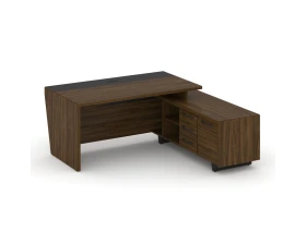Стол для руководителя с опорной тумбой, правый 180 Корнер / Corner images
