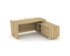 Стол для руководителя с опорной тумбой, правый 180 Корнер / Corner images