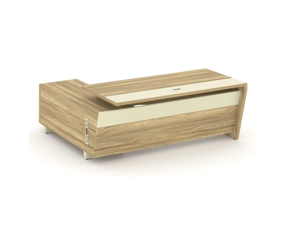 Стол для руководителя с опорной тумбой, правый 200 Корнер / Corner