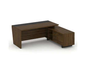 Стол для руководителя с опорной тумбой, правый 200 Корнер / Corner images