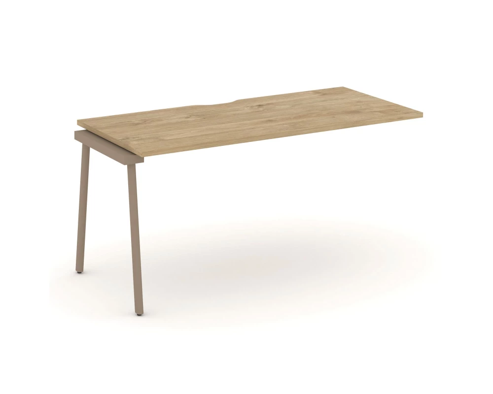 Наборный элемент рабочей станциии с вырезом на плоскоовальной трубе 158x73x75 Estetica