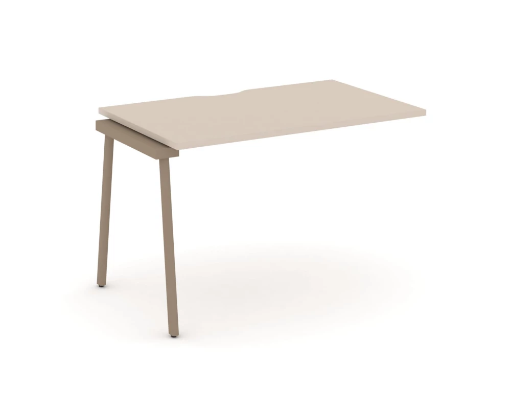 Наборный элемент рабочей станциии с вырезом на плоскоовальной трубе 118x73x75 Estetica