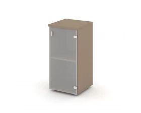 Шкаф низкий узкий правый (1 низкий фасад стекло сатин матовый) 40x42x82,3 Estetica images