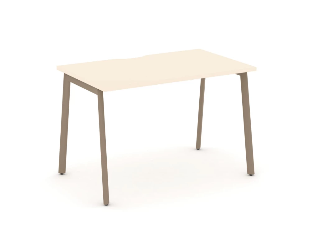 Стол рабочий с вырезом на плоскоовальной трубе 118x73x75 Estetica