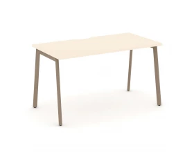 Стол рабочий с вырезом на плоскоовальной трубе 138x73x75 Estetica images