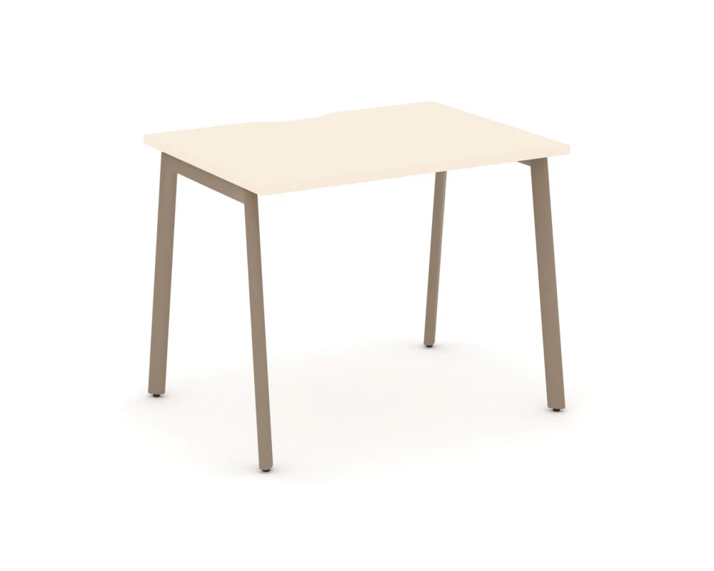 Стол рабочий с вырезом на плоскоовальной трубе 98x73x75 Estetica