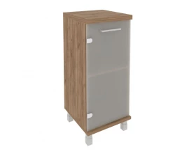 Шкаф низкий узкий 1 низкая дверь стекло левый 401x432x958 First images