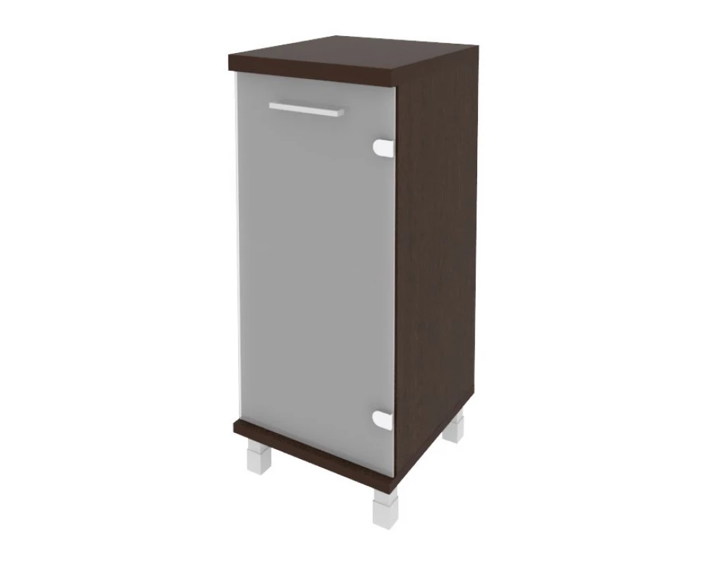 Шкаф низкий узкий 1 низкая дверь стекло правый 401x432x958 First