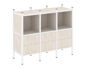 Прямой стеллаж L-07 1278x446x1047 Loft images