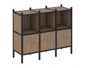 Прямой стеллаж L-07 1278x446x1047 Loft images