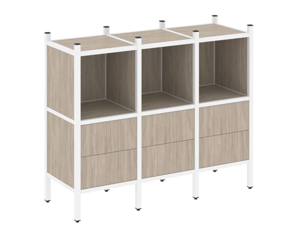 Прямой стеллаж L-07 1278x446x1047 Loft