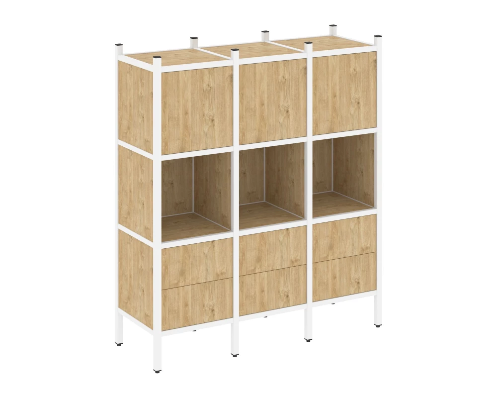 Прямой стеллаж L-08 1278x446x1458 Loft