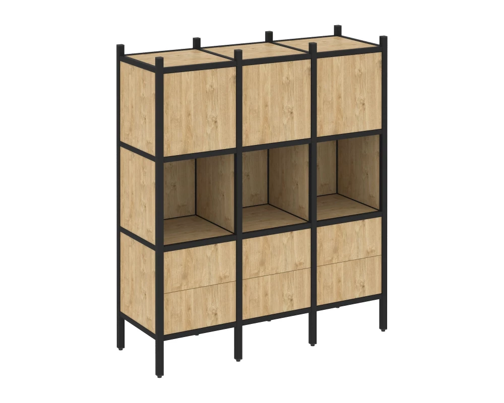 Прямой стеллаж L-08 1278x446x1458 Loft