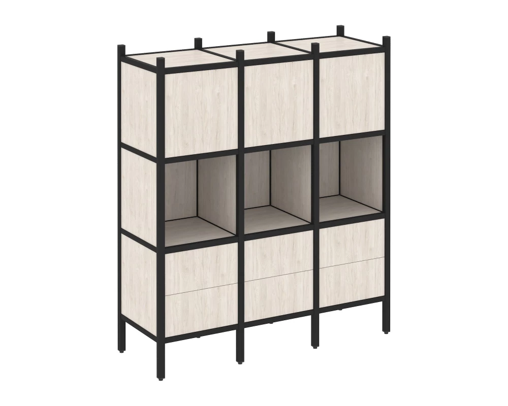 Прямой стеллаж L-08 1278x446x1458 Loft