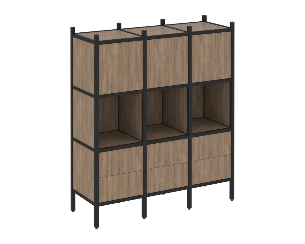 Прямой стеллаж L-08 1278x446x1458 Loft