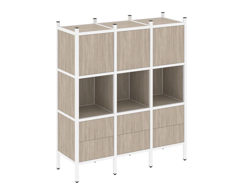 Прямой стеллаж L-08 1278x446x1458 Loft