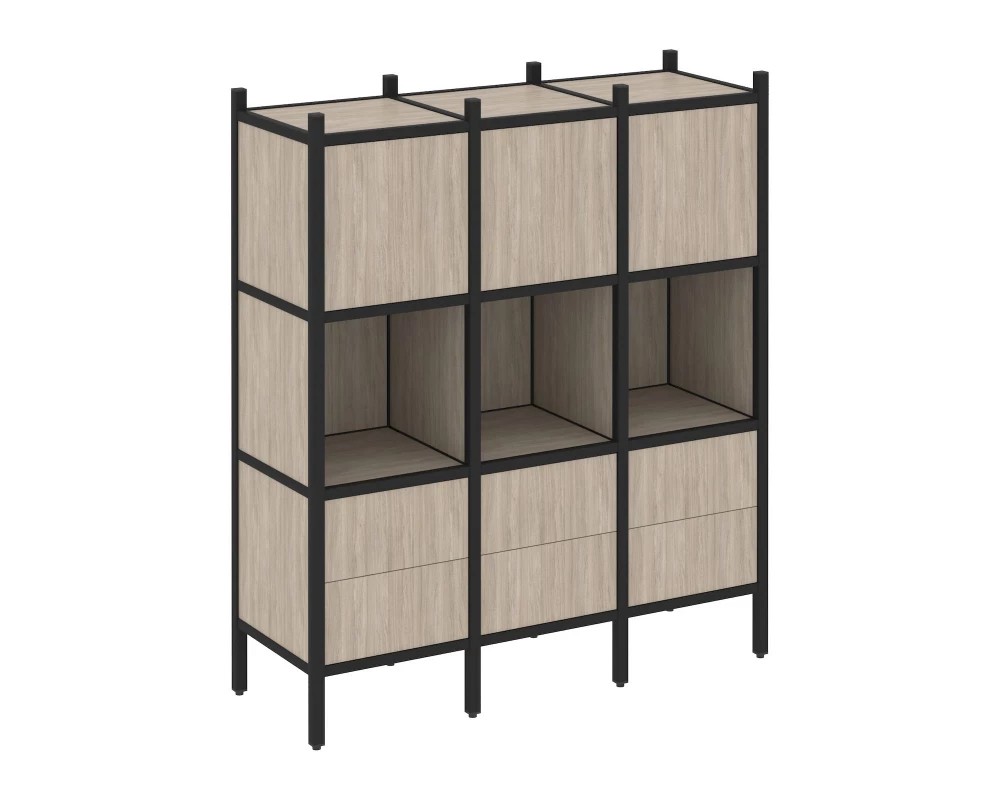 Прямой стеллаж L-08 1278x446x1458 Loft