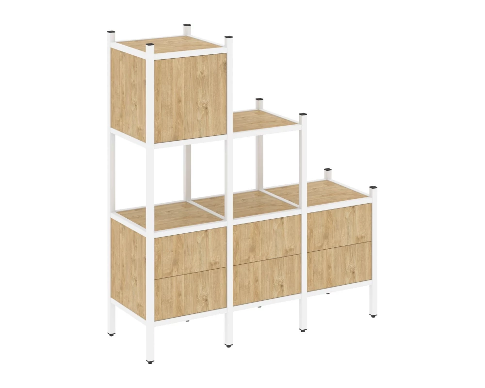 Прямой стеллаж L-12 1278x446x1458 Loft