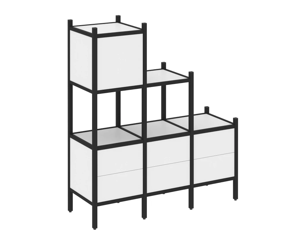 Прямой стеллаж L-12 1278x446x1458 Loft