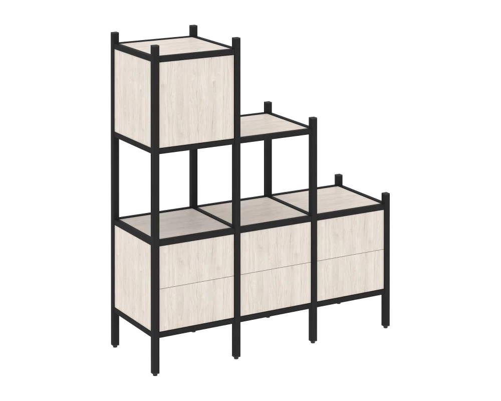 Прямой стеллаж L-12 1278x446x1458 Loft