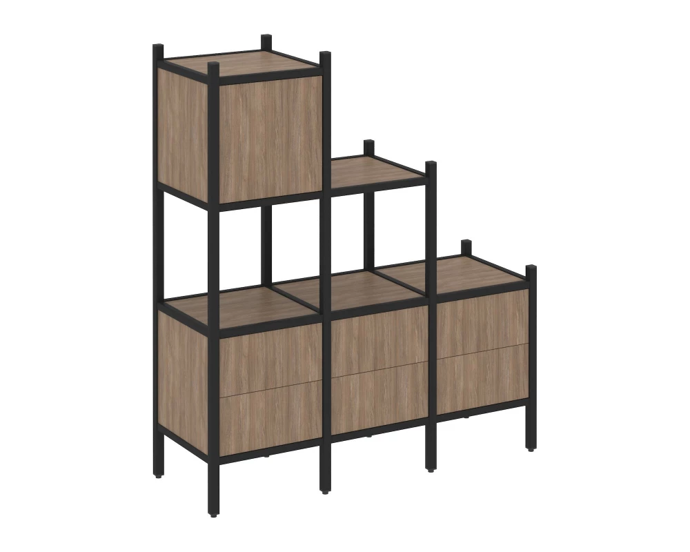 Прямой стеллаж L-12 1278x446x1458 Loft