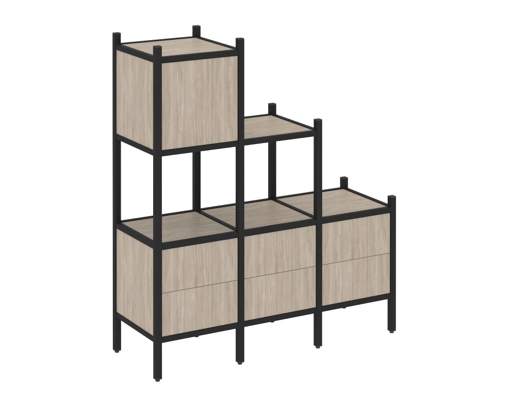 Прямой стеллаж L-12 1278x446x1458 Loft