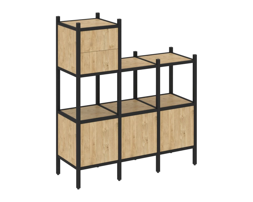 Прямой стеллаж L-13 1278x446x1458 Loft