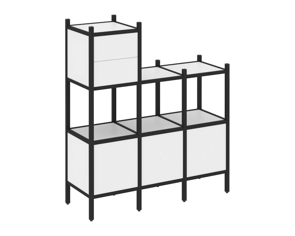 Прямой стеллаж L-13 1278x446x1458 Loft