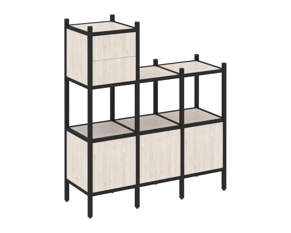 Прямой стеллаж L-13 1278x446x1458 Loft