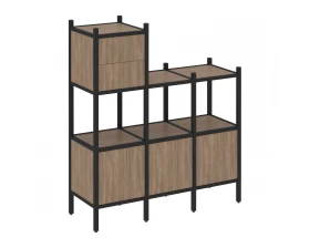 Прямой стеллаж L-13 1278x446x1458 Loft images