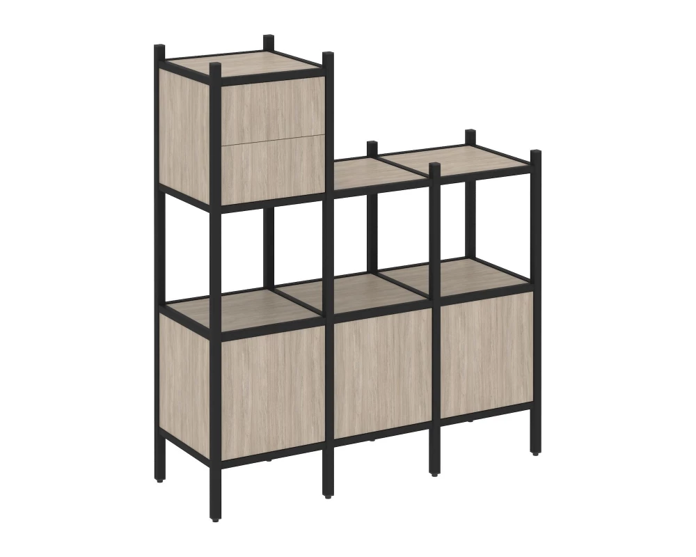 Прямой стеллаж L-13 1278x446x1458 Loft