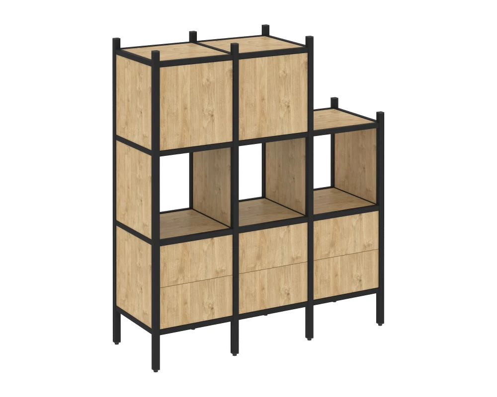 Прямой стеллаж L-15 1278x446x1458 Loft