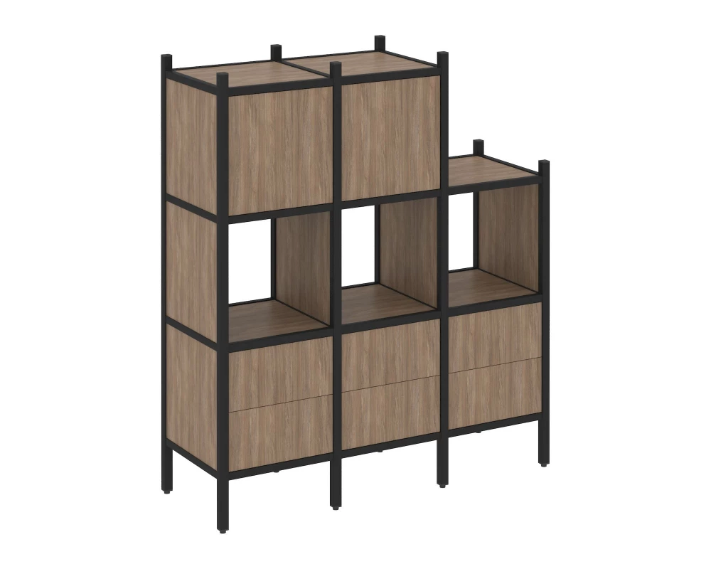 Прямой стеллаж L-15 1278x446x1458 Loft