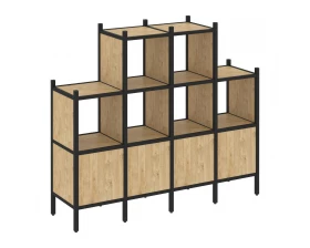 Прямой стеллаж L-16 1694x446x1458 Loft images