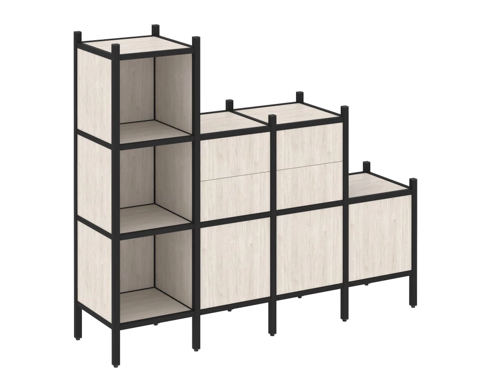 Прямой стеллаж L-17 1278x446x1458 Loft