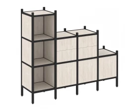 Прямой стеллаж L-17 1278x446x1458 Loft images