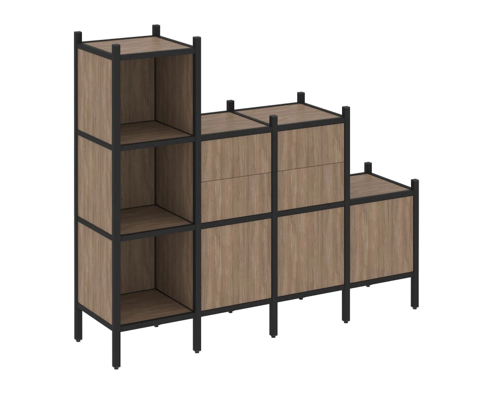 Прямой стеллаж L-17 1278x446x1458 Loft