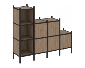 Прямой стеллаж L-17 1278x446x1458 Loft images