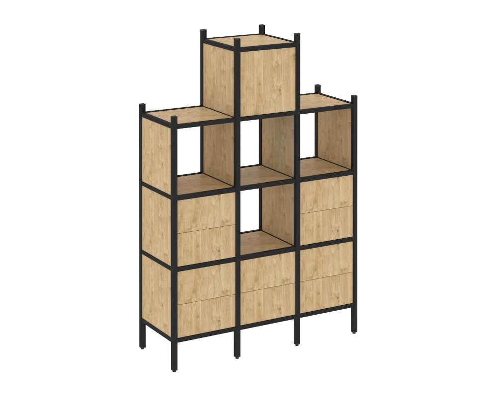 Прямой стеллаж L-18 1278x446x1869 Loft