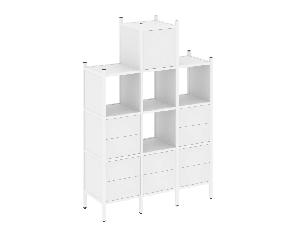 Прямой стеллаж L-18 1278x446x1869 Loft