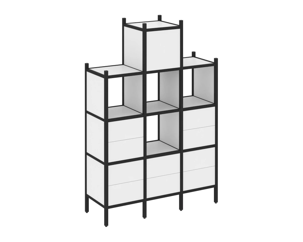 Прямой стеллаж L-18 1278x446x1869 Loft