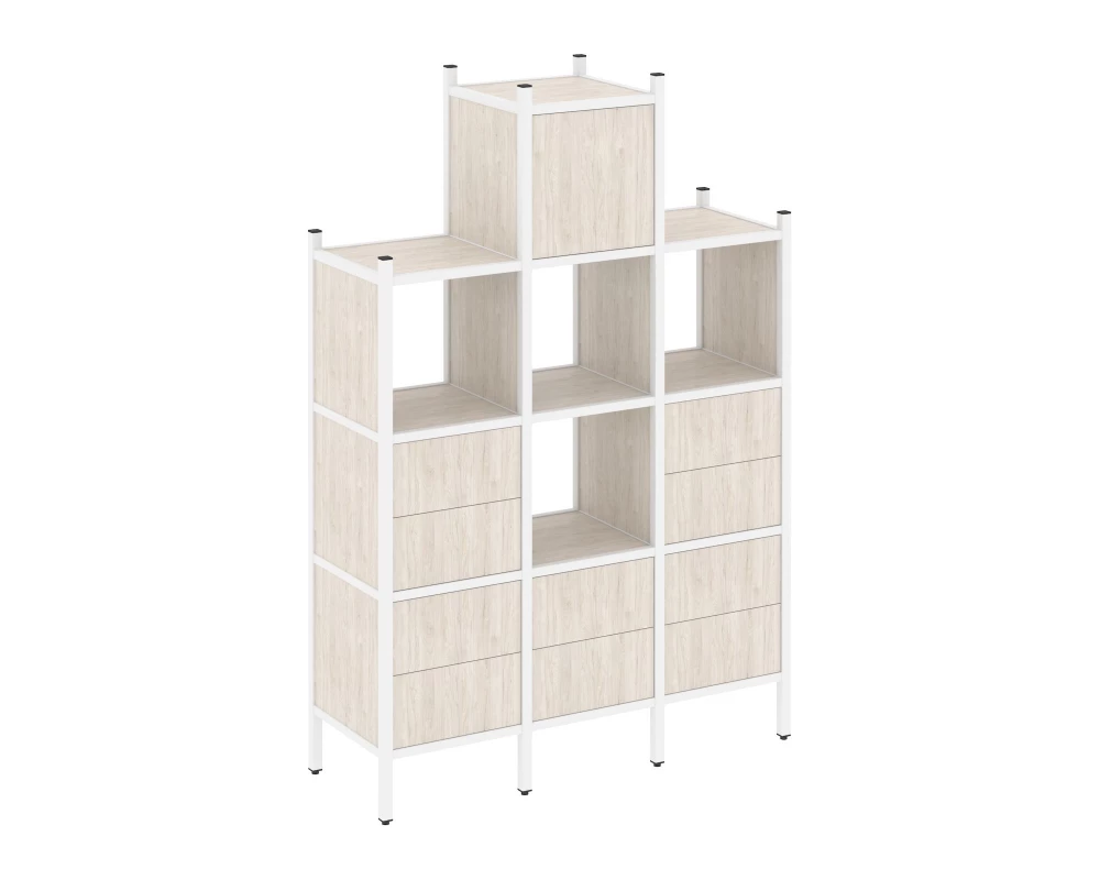 Прямой стеллаж L-18 1278x446x1869 Loft