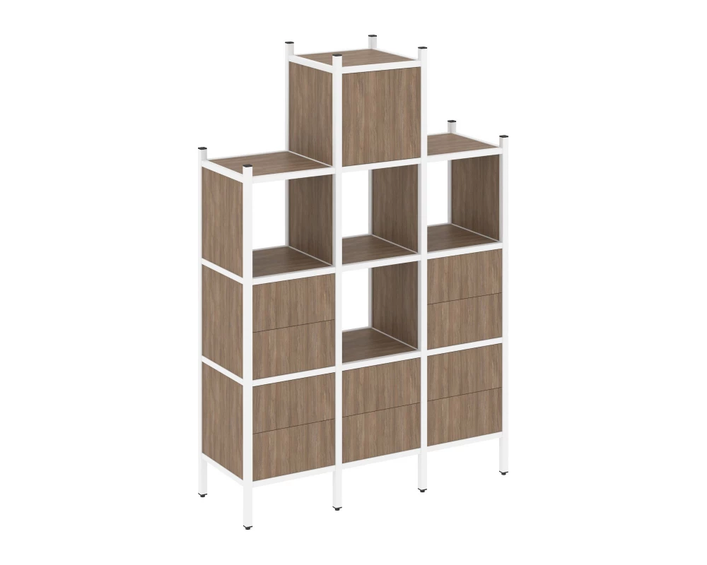 Прямой стеллаж L-18 1278x446x1869 Loft