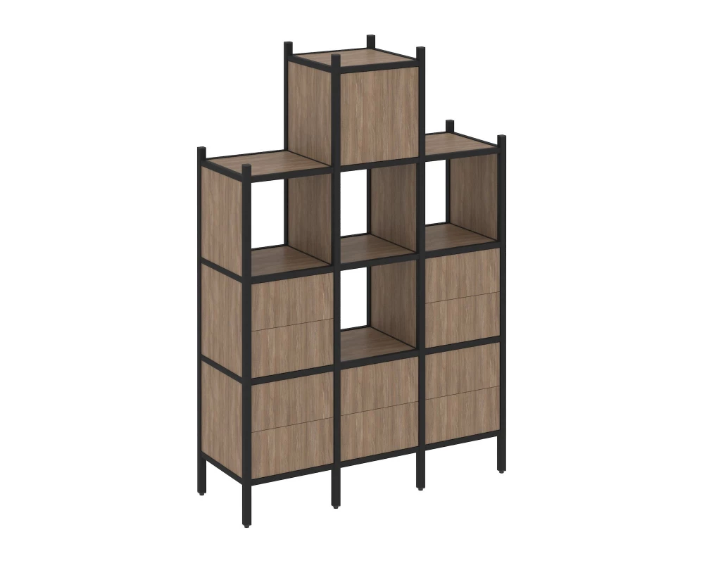 Прямой стеллаж L-18 1278x446x1869 Loft