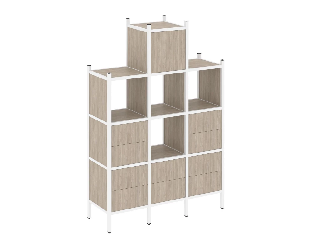 Прямой стеллаж L-18 1278x446x1869 Loft