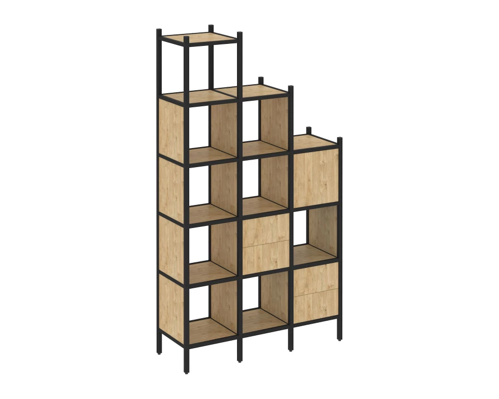 Прямой стеллаж L-21 1278x446x2280 Loft