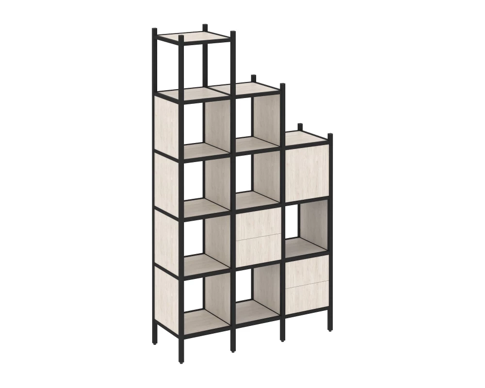 Прямой стеллаж L-21 1278x446x2280 Loft