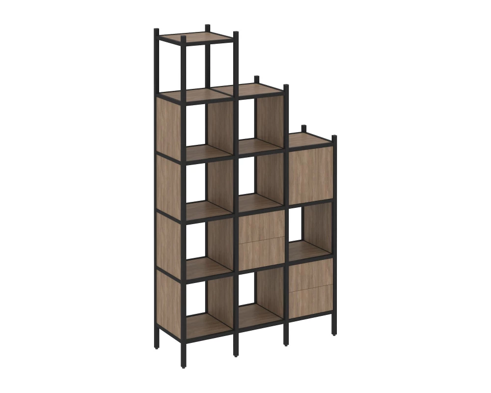 Прямой стеллаж L-21 1278x446x2280 Loft