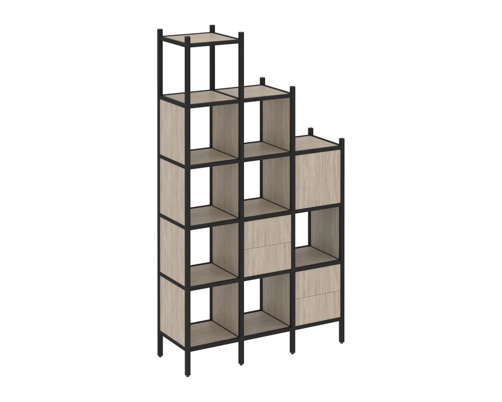 Прямой стеллаж L-21 1278x446x2280 Loft