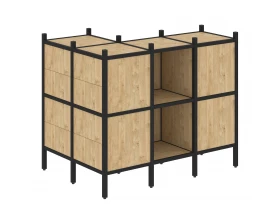 Угловой внешний стеллаж наборный L-51 862x1278x1047 Loft images